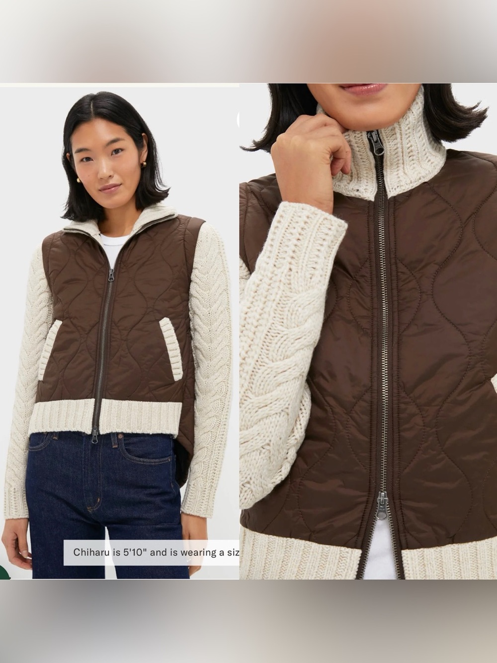 Veronica Beard Patra Knit-Sleeve Quilted mixed media bomber Jacket size XS NWOT
